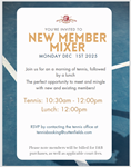 Dec 1 new member mixer